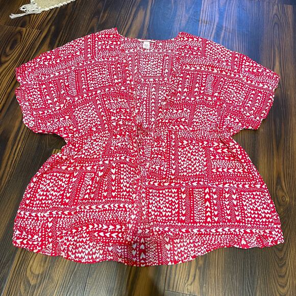 Victoria’s Secret Heart Print Tie Front Kimono/Robe/Cover-Up - Picture 3 of 7